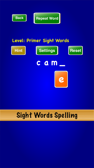 Sight Words Spelling Screenshot
