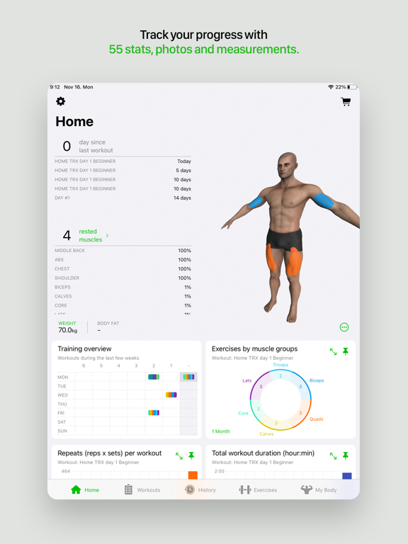 Screenshot #4 pour Gymaholic Workout Planner