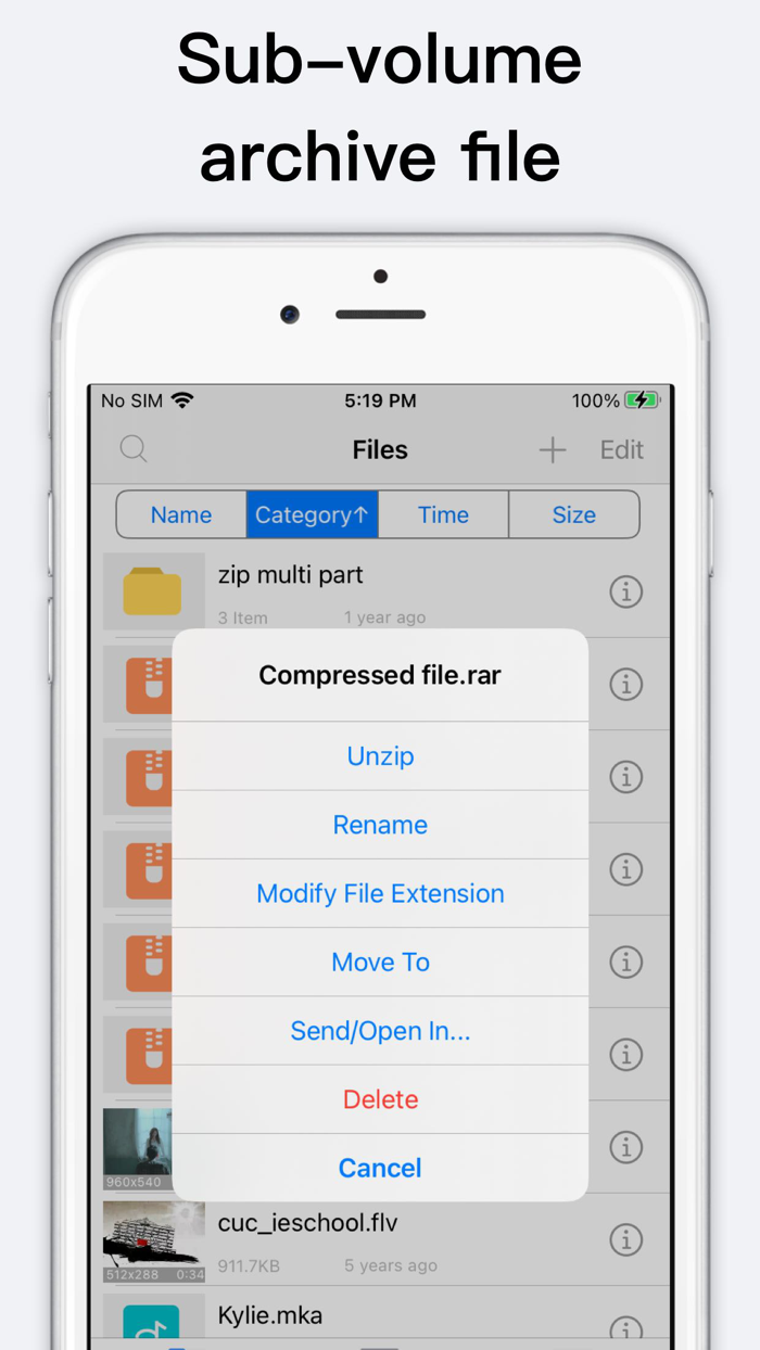 Unzip - zip file opener