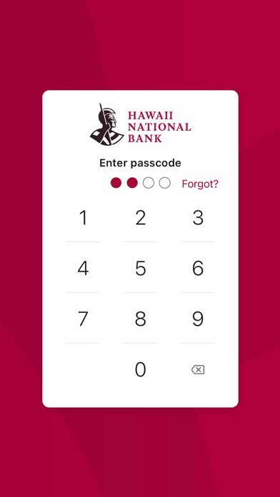 Hawaii National Bank Screenshot