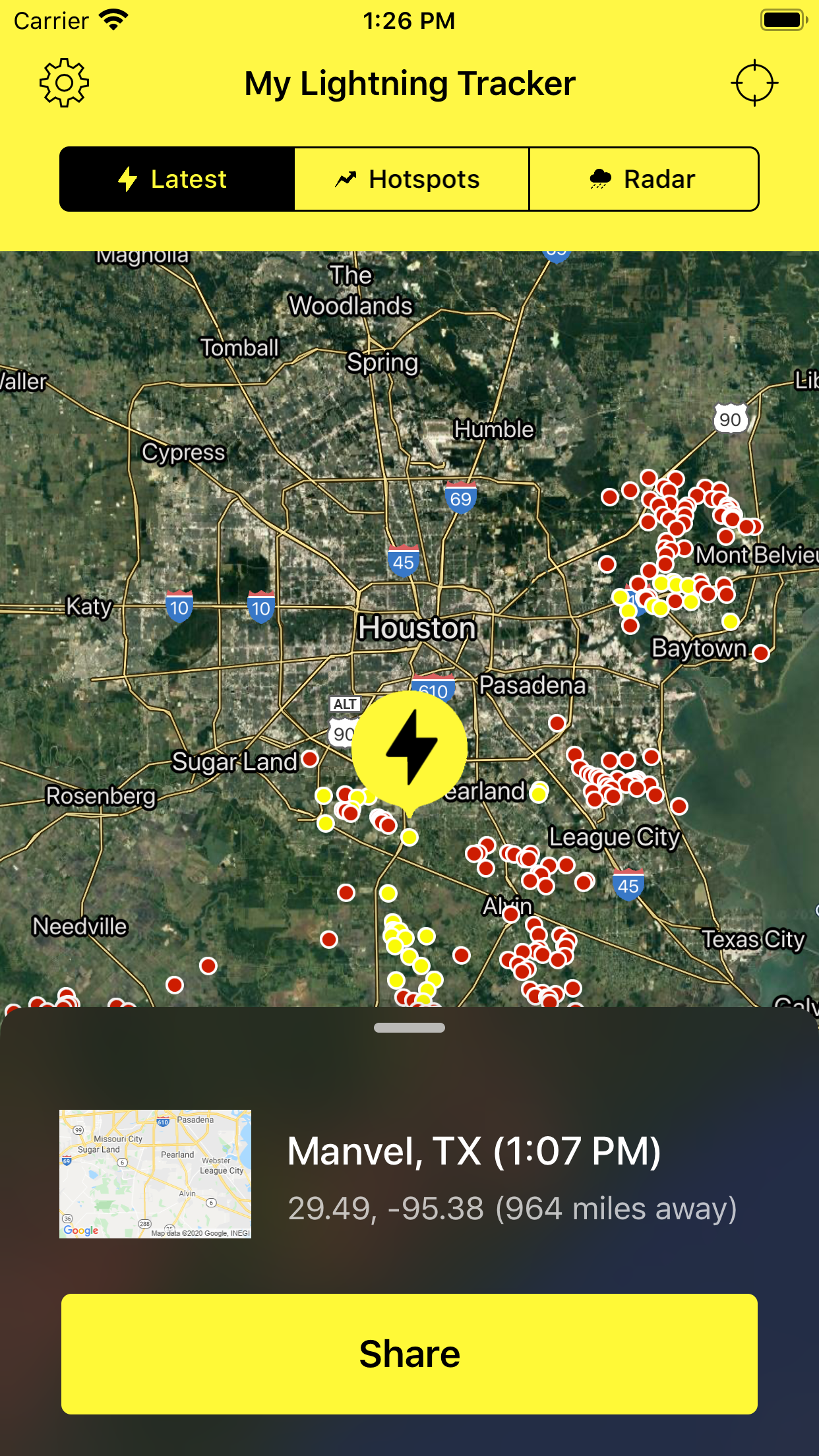 My Lightning Tracker & Alerts screenshot 1