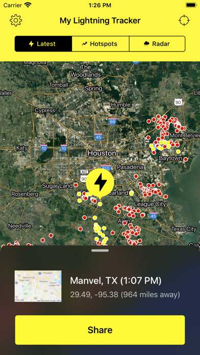 My Lightning Tracker & Alerts Screenshot