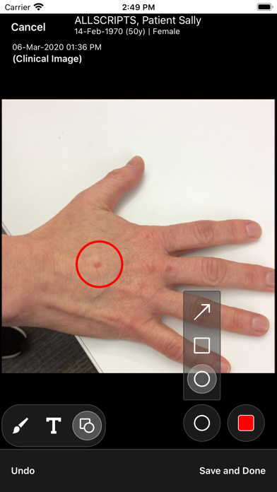 Veradigm EHR Clinical Images Screenshot