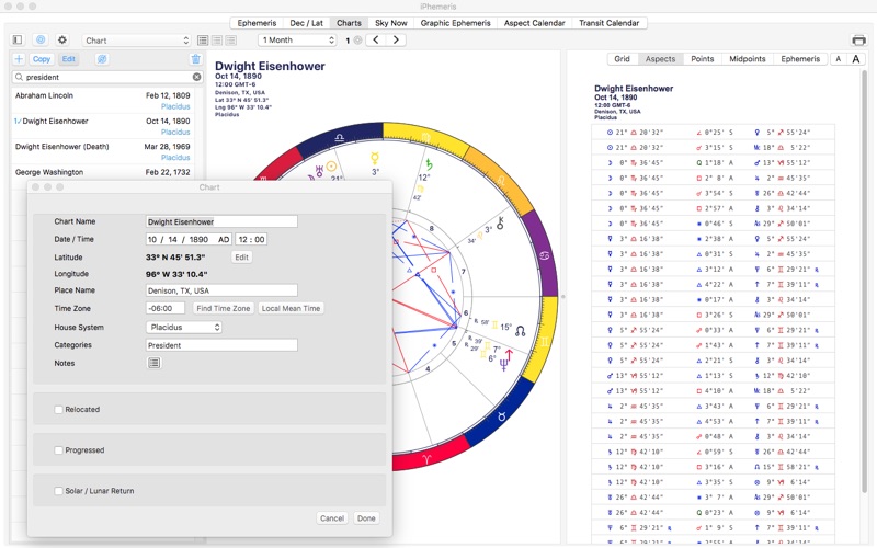 iphemeris astrology iphone screenshot 3