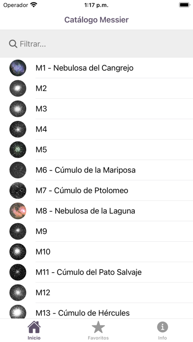 Catálogo Messier Screenshot