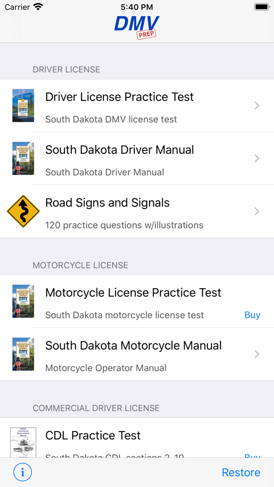 South Dakota DMV Test Prep - 5.4 - (iOS)