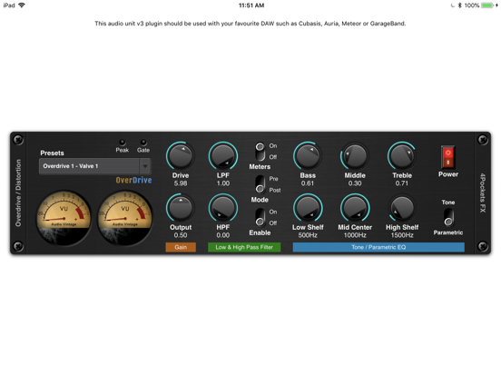 Screenshot #4 pour Overdrive AUv3 Plugin