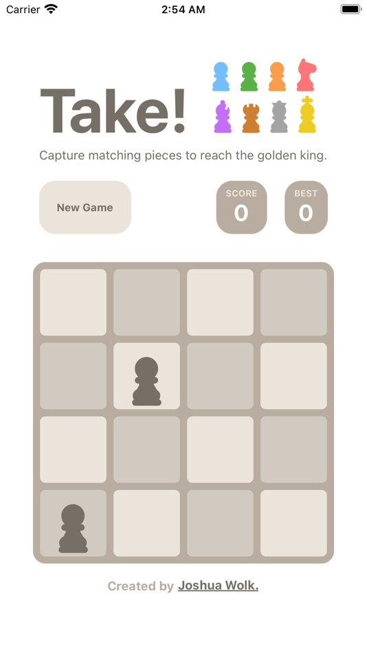 #1. Take! - A Chess Puzzle Game (iOS) By: Wolk Creative