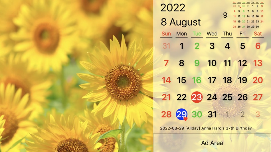 #8. Desktop Calendar - WallCal (iOS) 由: takashi koyama