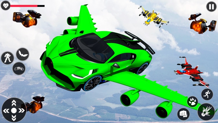 Sky Battle Flying Car Robot screenshot-3
