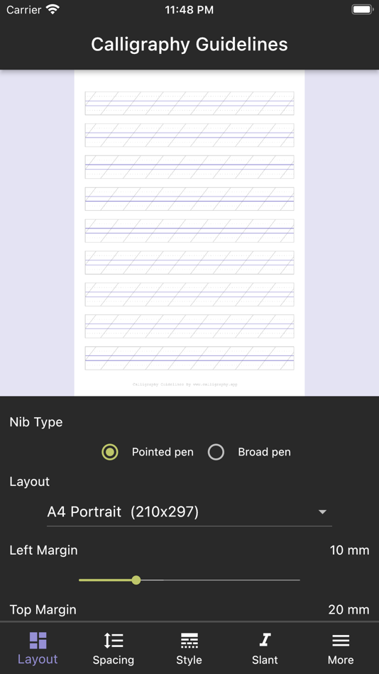#1. Calligraphy Guidelines (iOS) Podle: Vladislava Rudetskaia