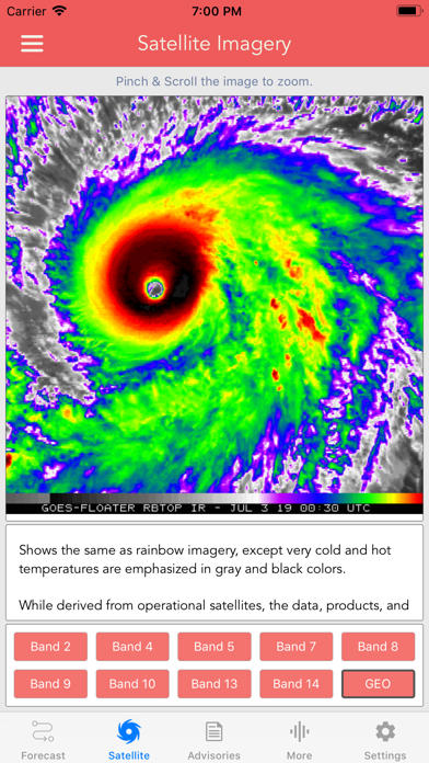 Screenshot #1 pour National Hurricane Center Data