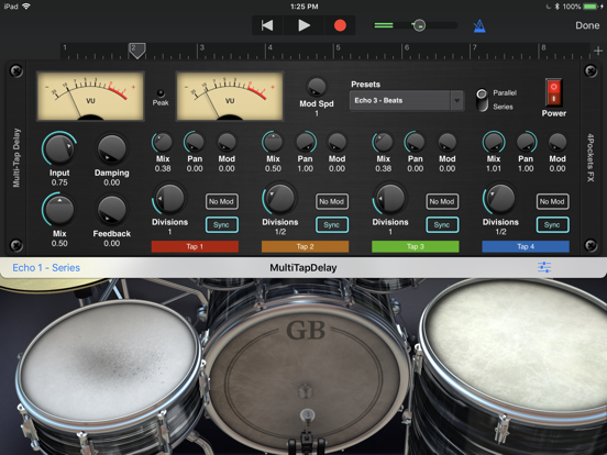 Screenshot #5 pour Multi-Tap Delay AUv3 Plugin