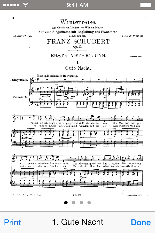 Schubert Winterreise screenshot 4