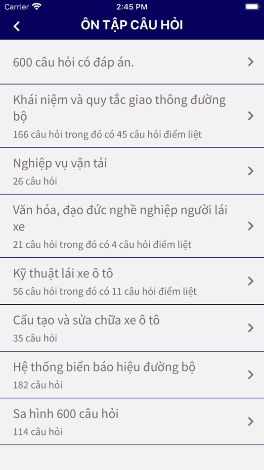 #9. Tập Lái - Ôn Thi GPLX 600 Câu (iOS) 由: Minh Tien Bach