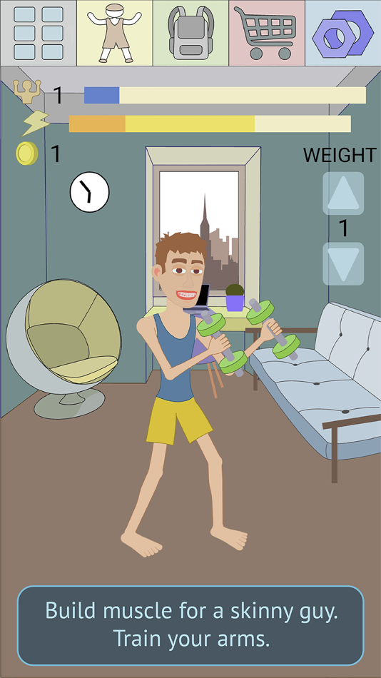 #1. Muscle Clicker 2: RPG Gym Game (iOS) Podle: Aleh Belko