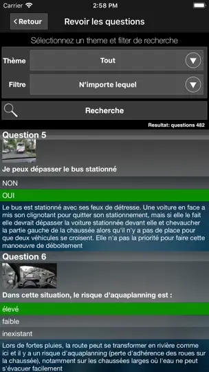 Capture d'écran de Quiz Code De La Route sur iPhone 7