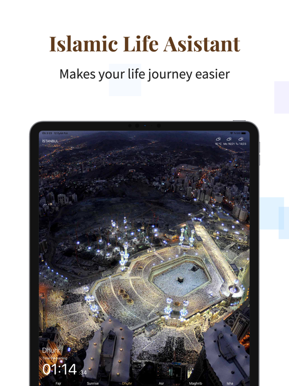 Azan Time Pro Plus iPad app afbeelding 1