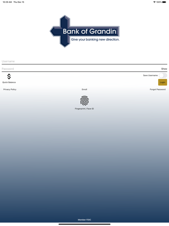 Screenshot #4 pour Bank of Grandin Mobile