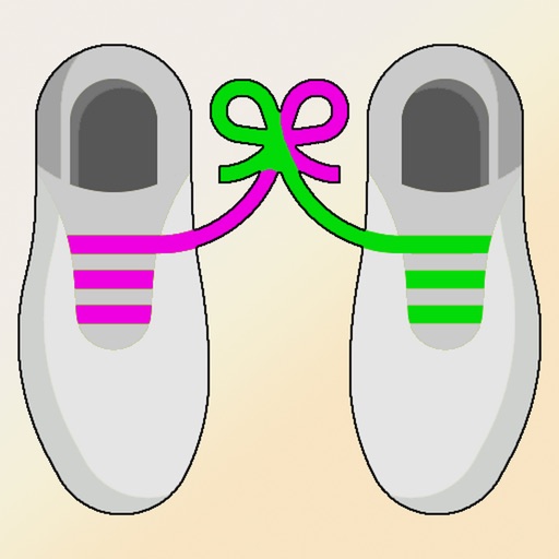 Shoelace and tying knots icon