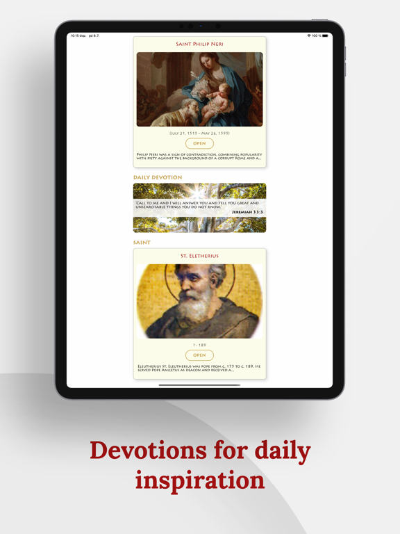 Catholic Saints Calendar iPad screenshot 9 - Lifestyle app