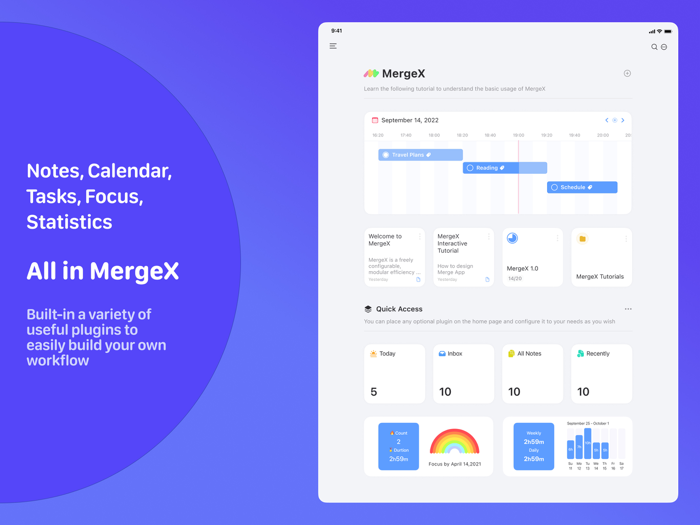 MergeX - Notes Calendar Tasks