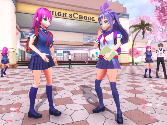 Anime School Girl Love Life 3Dのおすすめ画像3
