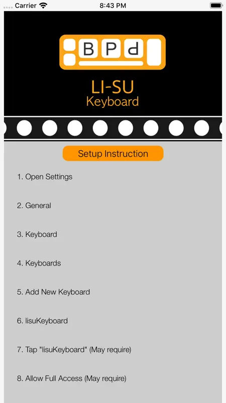 Li-Su Keyboard Plus screenshot 1 of 8