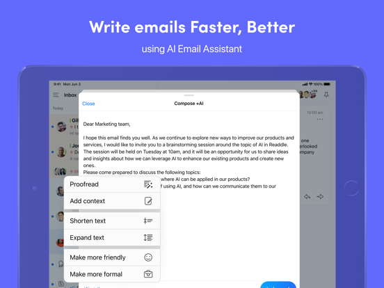 Spark Mail + AI: Email Inbox iPad app afbeelding 2