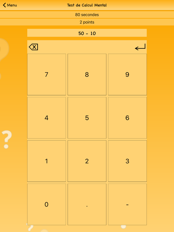 Screenshot #5 pour Test de Calcul Mental