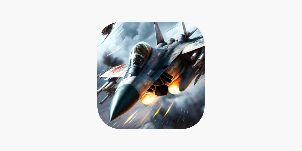 Modelo de logotipo de jogo de avião de guerra