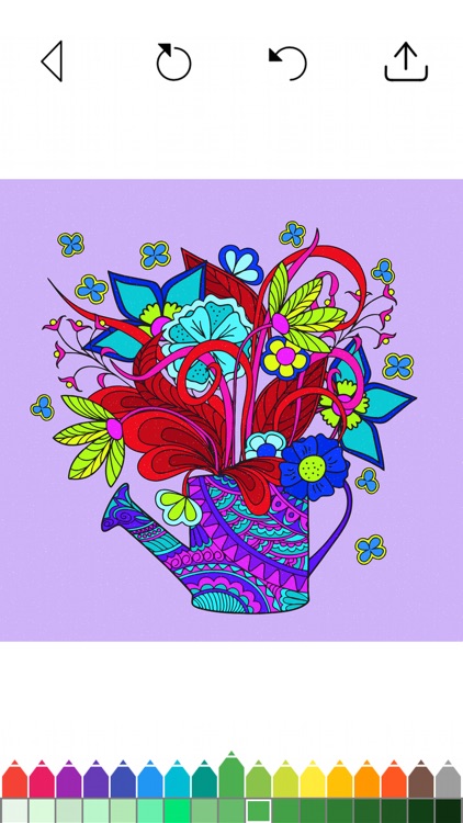 Flowers - Adult Coloring Book screenshot-4