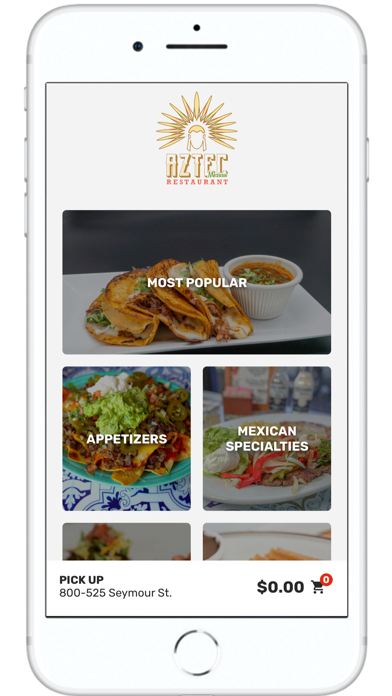 Aztec Restaurant App Screenshot