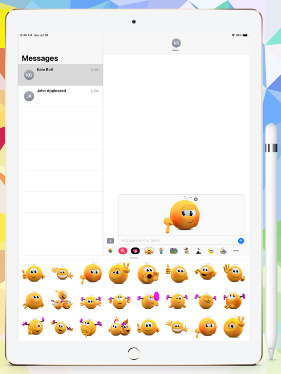 Banga Cute Emojis HD Stickers iPad screenshot 4 - Stickers app