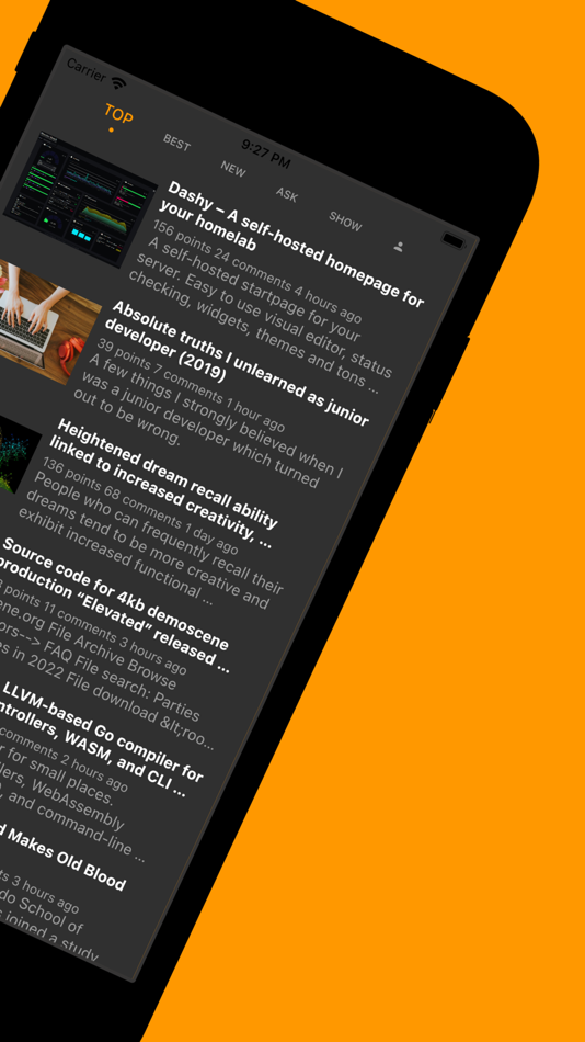 #2. Hacki for Hacker News (iOS) By: Jiaqi Feng