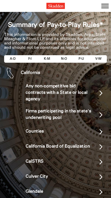 Skadden Political Law Screenshot