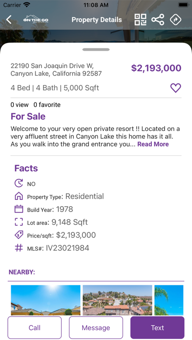 On The GO-Real Estate Screenshot