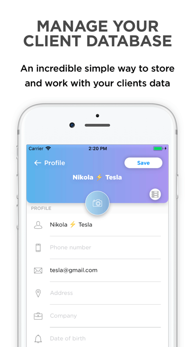 Clients — your client database Screenshot