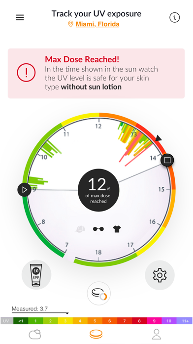 SunSense UV tracker screenshot 2