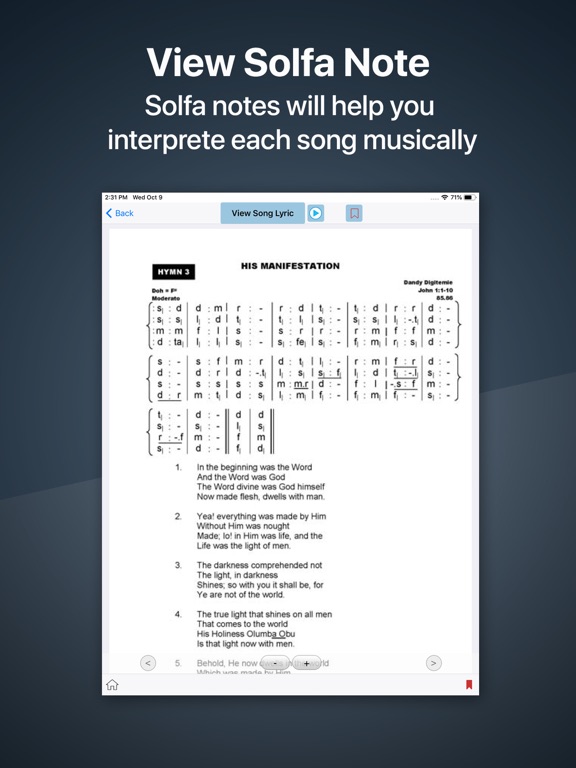 BCS Hymnary iPad screenshot 6 - Music app