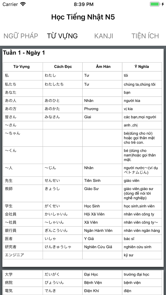 #2. Học Tiếng Nhật N5 (iOS) 由: Nguyen Tien Thanh