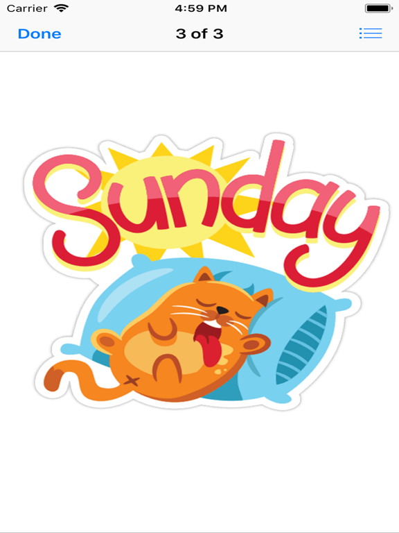 sunday stickers iPad screenshot 6 - Stickers app