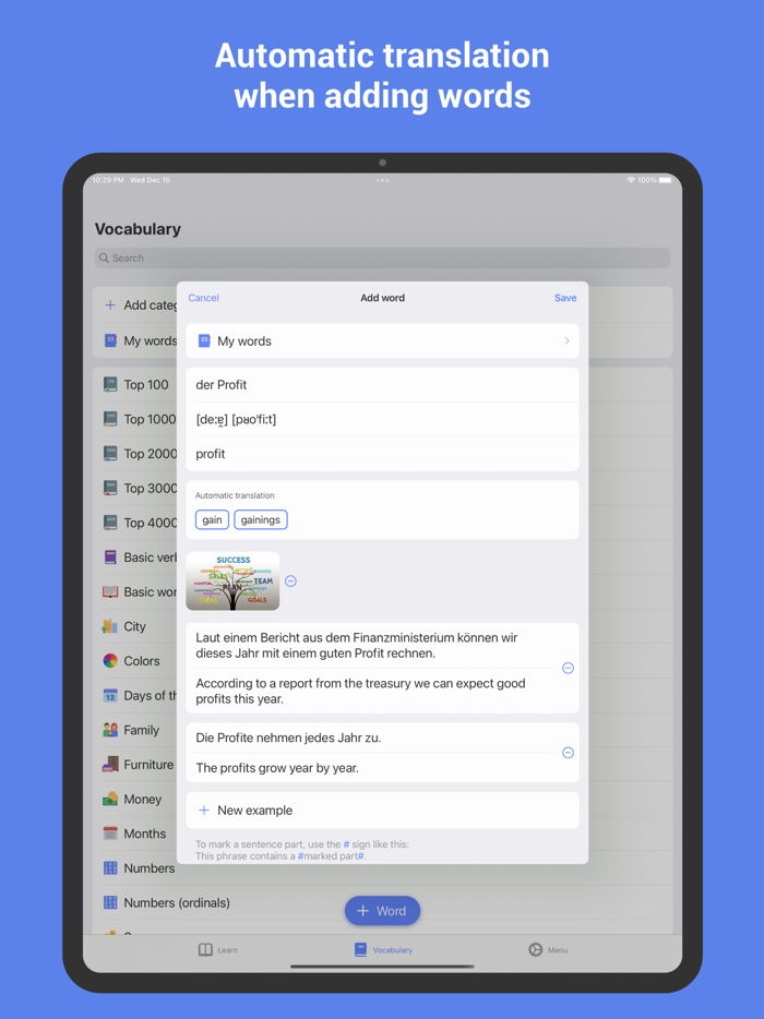 Learn German with Flash cards