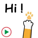 Cat's hand Animation 4 Sticker App Contact