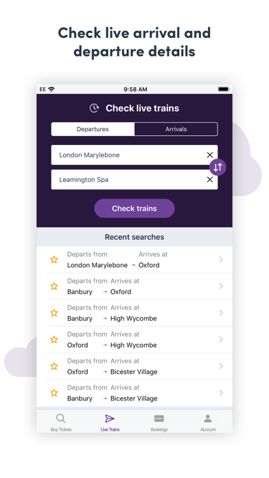 Chiltern Railways - Tickets Screenshot