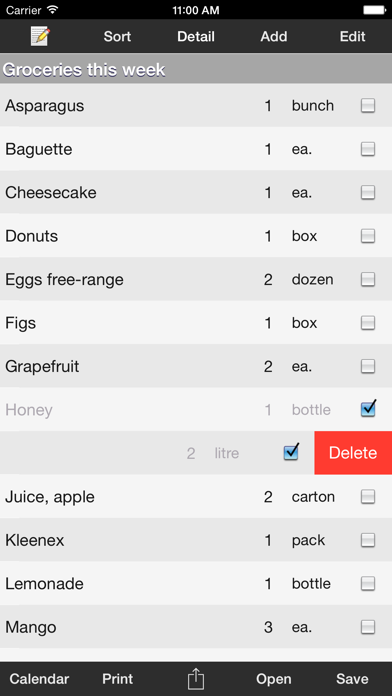 Shoppers Lists Screenshot