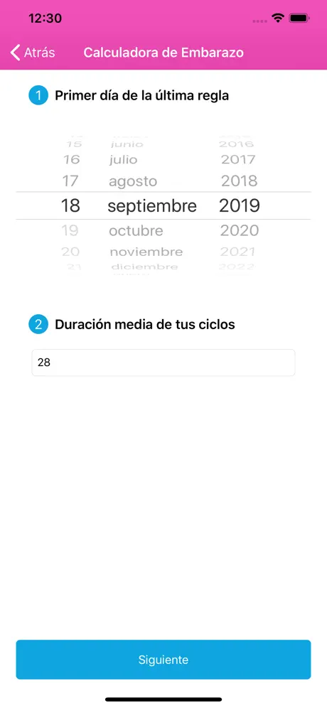 Calculadora de Embarazo Etapas