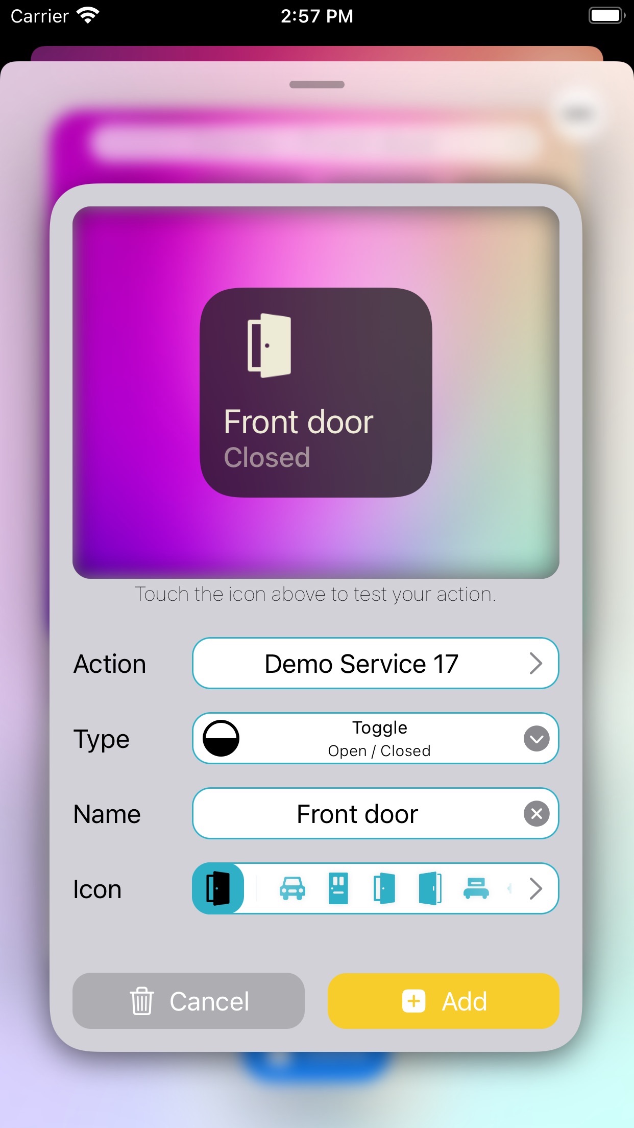 Screenshot do app Home Widget - for HomeKit