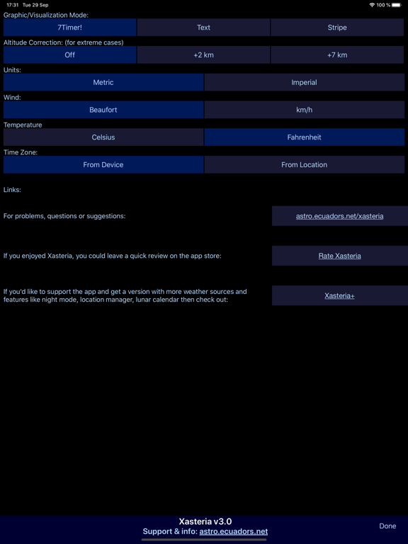 Xasteria: Astronomy Weather iPad screenshot 10 - Weather app