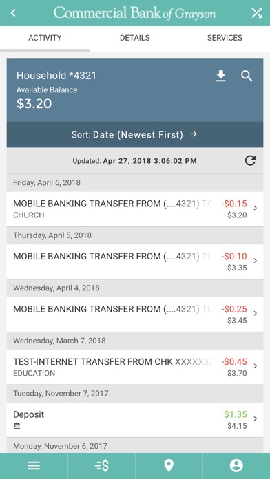 Commercial Bank of Grayson Screenshot
